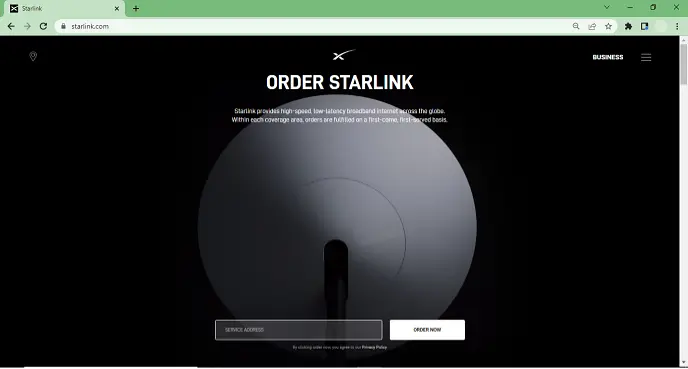 Pemesanan internet Starlink